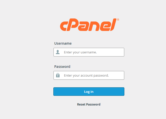 الدخول إلى لوحة التحكم cPanel