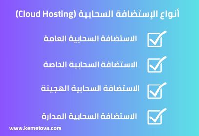 أنواع الإستضافة السحابية