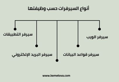 أنواع السيرفرات حسب وظيفتها